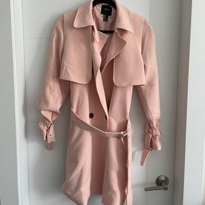 Forever 21 blush pink trench coat size medium